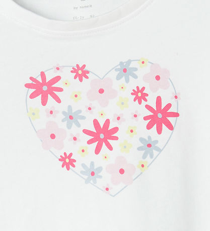 Name It Bluse - NmfViolet - Bright White/Flowers