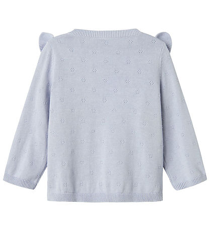 Name It Cardigan - Strik - NbfSomine - Icelandic Blue m. Hulmøns