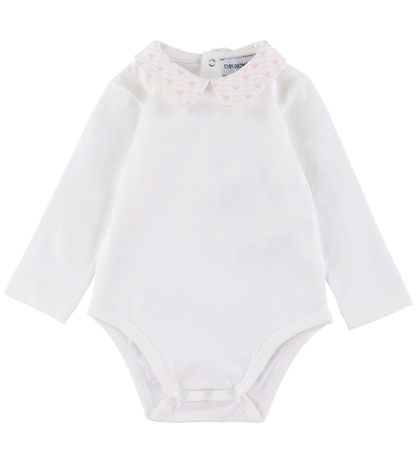 Emporio Armani Sparkedragt/Body l/æ - Hvid/Rosa m. Logoer