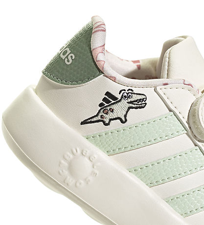 adidas Performance Sko - Grand Court Dino CF - Owhite/Lingrn/Sil