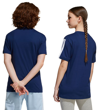 adidas Performance T-shirt - J 3S - Dkblue/White