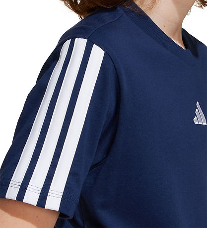 adidas Performance T-shirt - J 3S - Dkblue/White