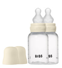 Bibs Sutteflaske - 2-pak - 150 ml - PP/Silikone - Ivory