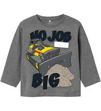 Name It Bluse - NmmJeremy - Grey Melange