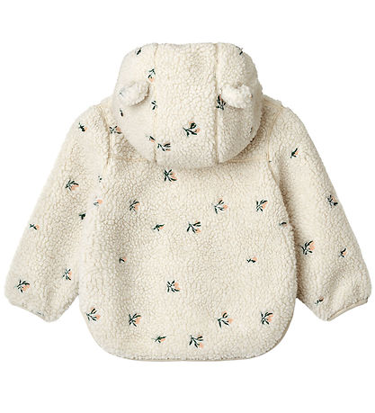 Liewood Fleecejakke - Mara - Peach/Sandy Embroidery m. Ører