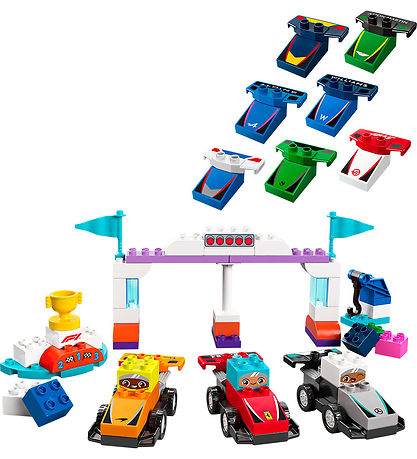 LEGO® DUPLO® - F1®-teams m. Racerbiler og Kørere 10445 - 70 Dele