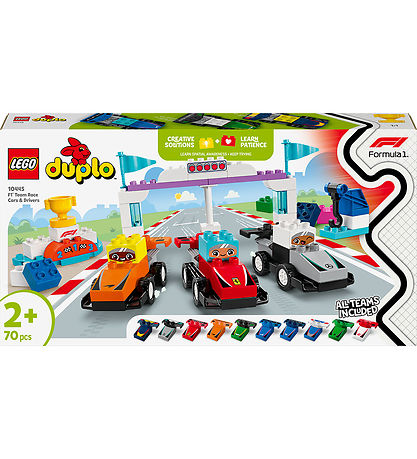 LEGO® DUPLO® - F1®-teams m. Racerbiler og Kørere 10445 - 70 Dele