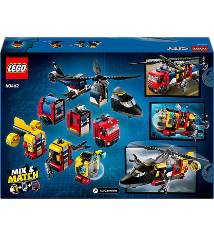 LEGO® City - Remix - Helikopter, Brandbil Og... 60462 - 874 Dele