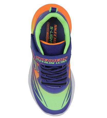 Skechers Sko m. Lys - Flex Glow Ultra - Blå/Multi