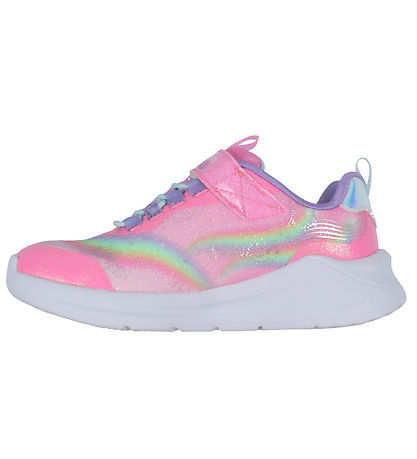 Skechers Sko m. Lys - Unicorn Chaser - Pink/Multi