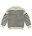 Marni Bluse - Strik - Off White/Navystribet