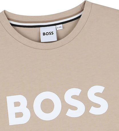 BOSS T-shirt - Stone m. Hvid