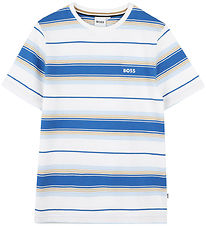 BOSS T-shirt - Lyseblå/Hvidstribet