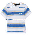 BOSS T-shirt - Lyseblå/Hvidstribet