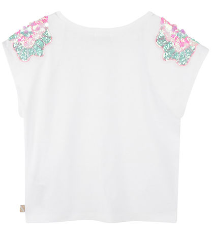 Billieblush T-shirt - Hvid m. Pailletter