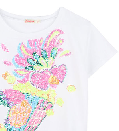 Billieblush T-shirt - Hvid m. Pailletter
