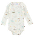 Joha Body l/æ - Uld/Silke - OffWhite m. Print