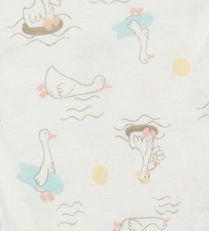 Joha Body l/æ - Uld/Silke - OffWhite m. Print