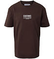 Hound T-shirt - Mørkebrun m. Print