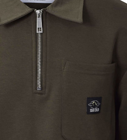 Hound Sweatshirt m. Lynlås - Armgrøn