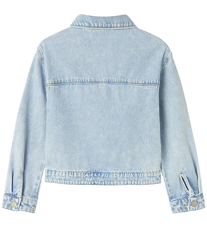 Name It Denimjakke - Noos - NkfMila - Light Blue Bleached Denim