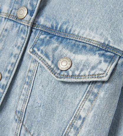 Name It Denimjakke - Noos - NkfMila - Light Blue Bleached Denim