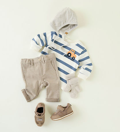 Name It Sweatshirt - NbmBevo - China Blue m. Striber/Traktor