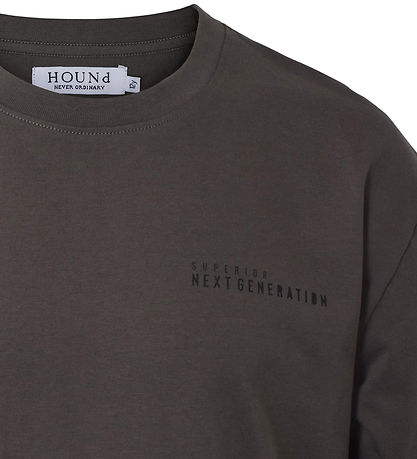 Hound T-shirt - Armygrøn m. Print