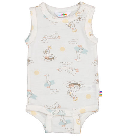 Joha Body u/æ - Uld/Silke - Off White m. Print