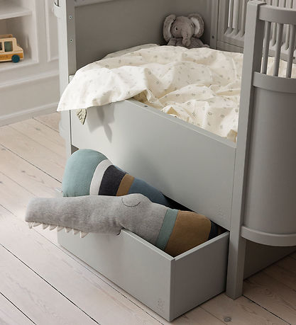 Sebra Pude - Strikket - 190 cm - Sleepy Croc - Dusty Blue Mix