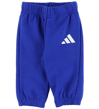 adidas Performance Sweatsæt - I BL FL JOG 240 - GLOBLU/HVID