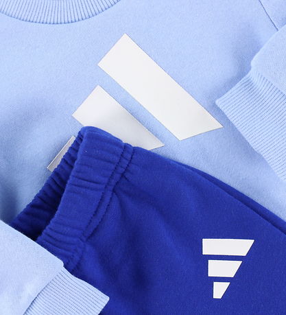 adidas Performance Sweatsæt - I BL FL JOG 240 - GLOBLU/HVID