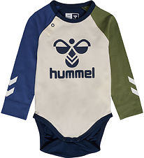 Hummel Bodysuit l/s - hmlAssym - Black Iris w. Logo