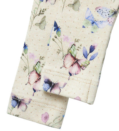Name It Leggings - NbfBela - Peyote Melange m. Sommerfugle