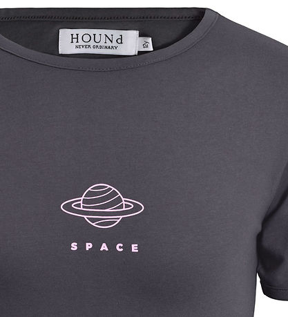 Hound T-shirt - Grå m. Rosa