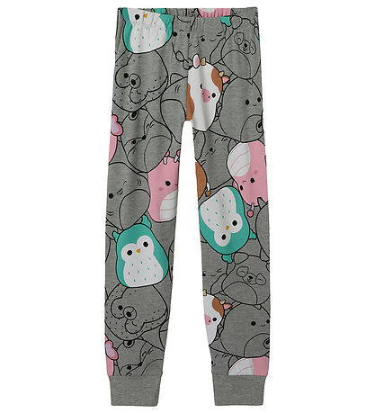 Name It Nattøj - NkfObia - Grey Melange m. Print