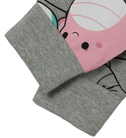 Name It Nattøj - NkfObia - Grey Melange m. Print