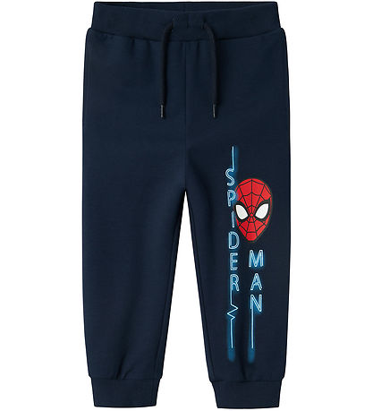 Name It Sweatpants - NmmJaan Spiderman - Navy Blazer m. Print