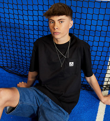 Hound T-shirt - Sort m. Lomme
