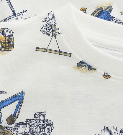 Minymo T-shirt - Marshmallow White m. Print