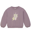 Minymo Sweatshirt - Elderberry w. Print