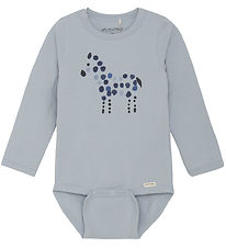Minymo Body l/æ - Blue Fog m. Print
