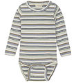Minymo Bodysuit - L/æ - Rib - Blue Fog