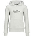 Jack & Jones Hættetrøje - JjBeau - Hvid Meleret
