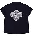Hound T-shirt - Cropped - Navy m. Diskokugler