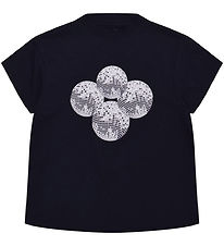 Hound T-shirt - Cropped - Navy m. Diskokugler