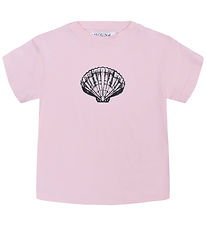 Hound T-shirt - Cropped - Soft Pink m. Muslingeskal