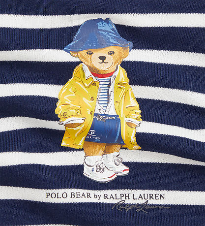 Polo Ralph Lauren Sweatkjole m. Bloomers - Navy/Hvidstribet m. B