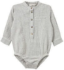 Sofie Schnoor Skjortebody l/æ - White Black striped