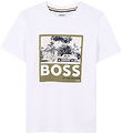 BOSS T-shirt - Hvid m. Dark Green